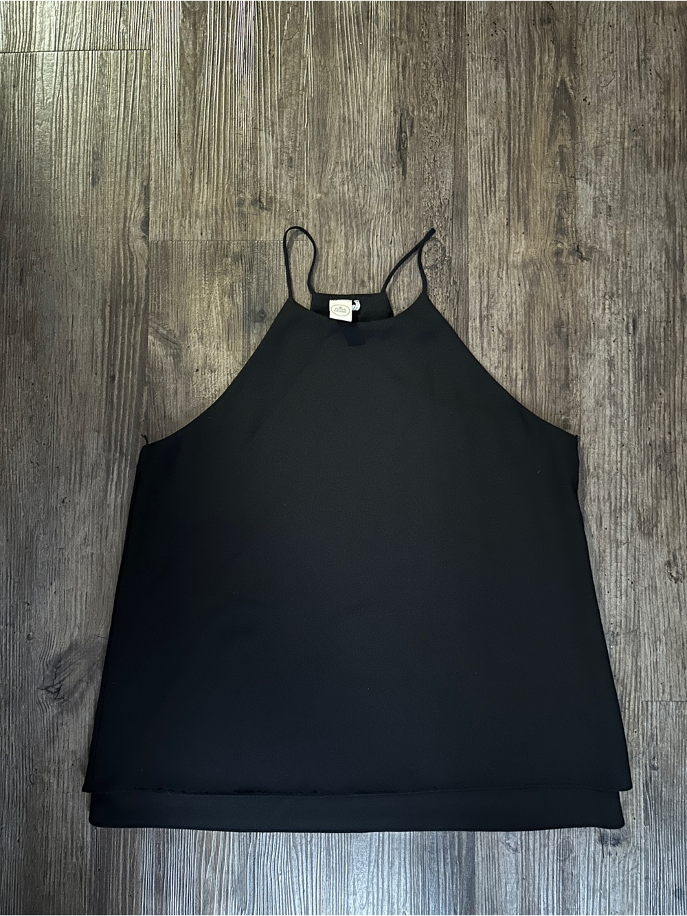 Paper Crane Black Halter Neck Camisole